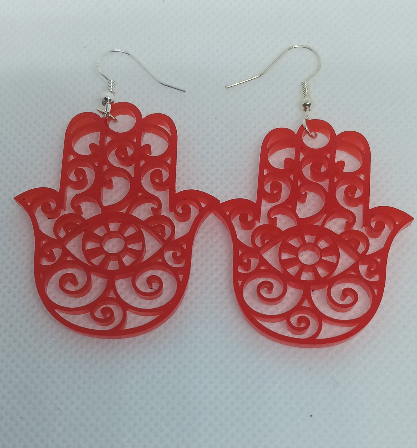 Acrylic Hamsa Earrings